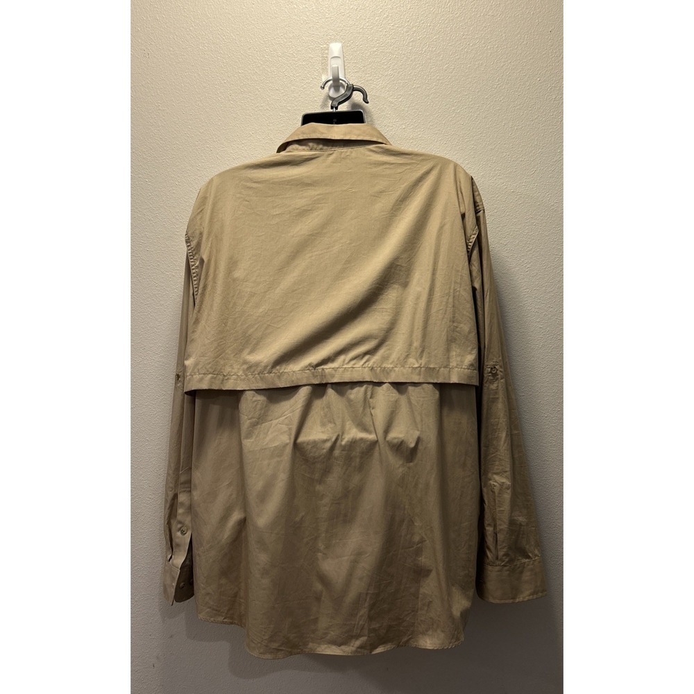 Midway USA Casual Shirt‎ Mens  XXL Khaki  Vented Button Up Long Sleeve Shooting - Picture 3 of 4
